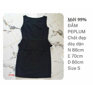 Đầm si, đầm đen dáng peplum khóa kéo sau chất vải dày đẹp độ  mới cao
