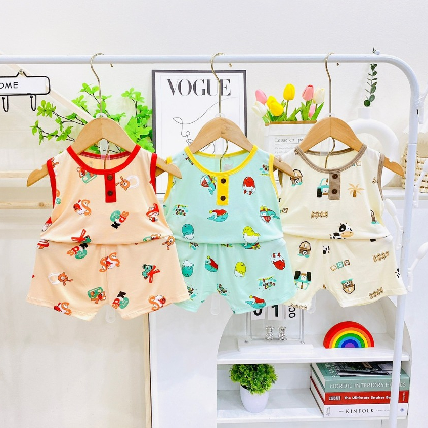MS50 Bộ Ba Lỗ phối sọc, quần vát, vải thun lạnh mát, co giãn, may rộng rãi