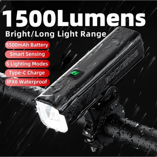 Đèn rockbros 1500 lumen, cảm biến ánh sáng , RHL-1500 lumen , chính hãng rockbros