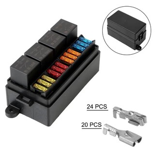 Hộp cầu chì 12 cầu chì 4 relay 5 chân