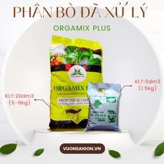 Phân bò nhuyễn đã xử lý 100% hữu cơ Orgamix Plus 20dm3 dùng cho rau sạch (Vườn Sài Gòn)