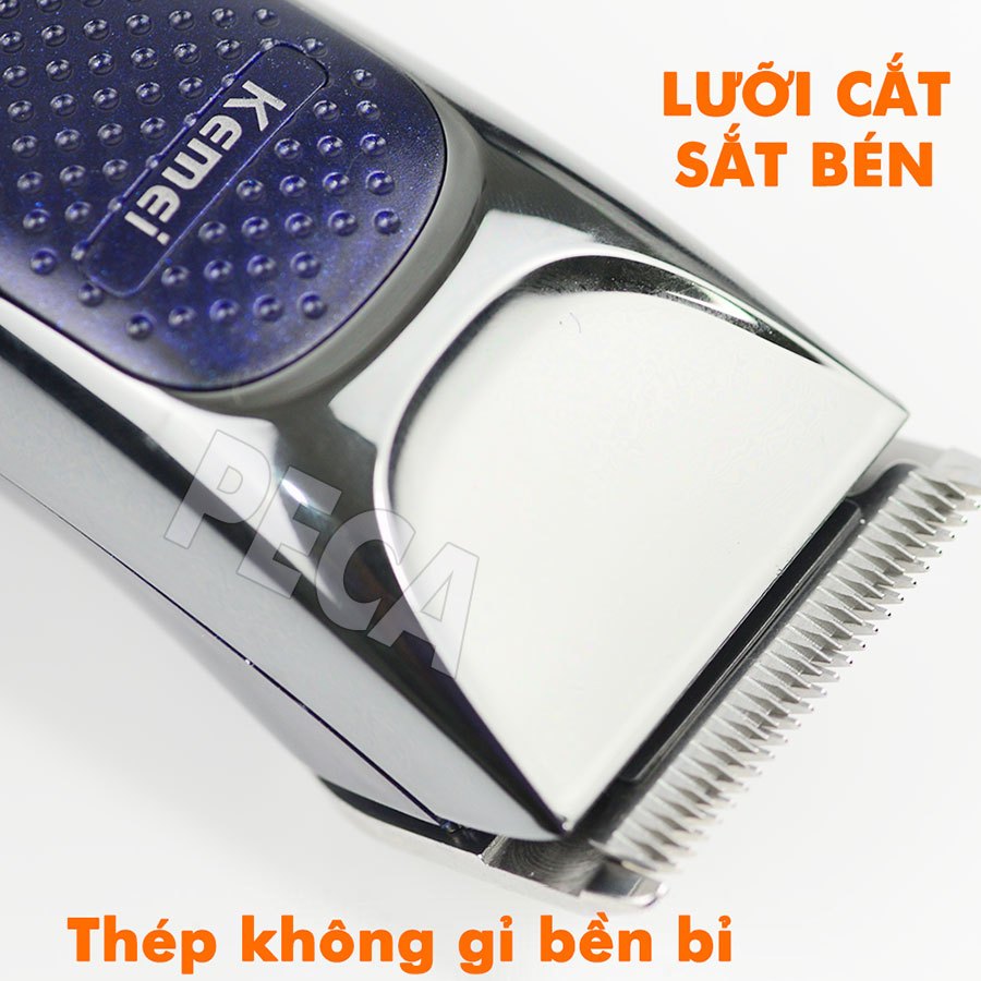 Tông đơ cắt tóc dành cho gia đình và salon Kemei KM-5020 có thể điều chỉnh lưỡi điều chỉnh 2 mức tốc độ