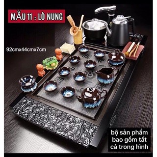 bàn trà điện 035 khung gỗ mặt đá
