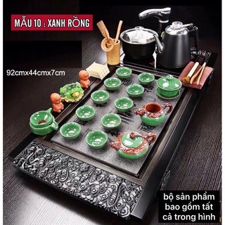 bàn trà điện 035 khung gỗ mặt đá