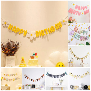 50 mẫu dây HAPPY BIRTHDAY trang trí sinh nhật tone Hàn Quốc mới nhất