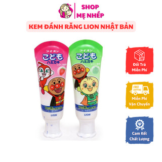 Kem đánh răng Lion Nhật Bản - Kem đánh răng cho bé có thể nuốt được, rất an toàn cho bé