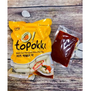 combo 500g tokpokki nhân phô mai  kèm 100g nước sôt