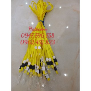 100chiếc Dây đeo thẻ lụa móc nhựa Màu VÀNG - Dây lụa -Dây thẻ nhân viên, học sinh, nhà báo, hội nghị