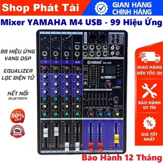Mixer Yamaha M4 USB Bluetooth, Bộ Chuyên Hát Livestream Karaoke Rất Hay - Tặng Giắc 6,5