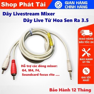 Dây Livestream Chuyên Dụng Cho Mixer F4, F7, G4, M4, Chất Lượng Cao - Âm Thanh Stereo - Chuyên Thu ÂM, Livestream