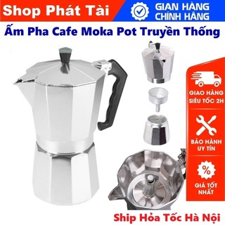 Ấm, Bình Pha Cà Phê Moka Espresso Tại Nhà - Ấm Pha Coffee Kiểu Ý -  Tiện Lợi Dễ Sử Dung - Có Video, Ảnh Thật