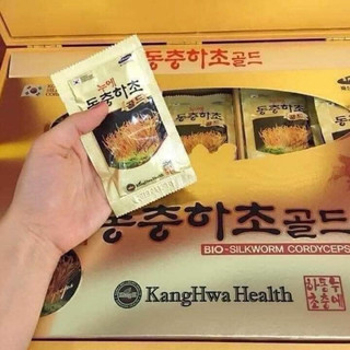 Nước đông trùng hạ thảo hộp gỗ vàng
