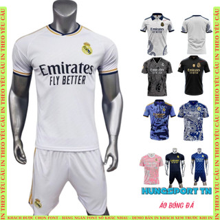 Re.al Mad.rid quần áo bóng đá, đồ đá banh in tên, in tên số theo yêu cầu, in logo free, in lẻ in đội HUNGSPORT TN