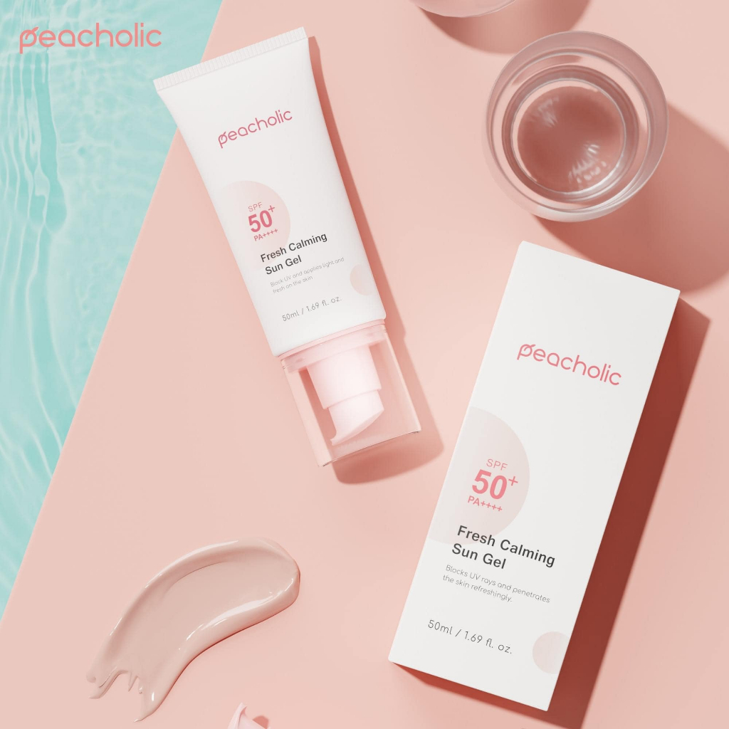 Kem chống nắng Peacholic nâng tone BẢN MỚI Fresh Calming Sun Gel