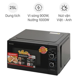 Lò vi sóng có nướng sharp r-g251tv-sl / r-g251tv-bk 25 lít