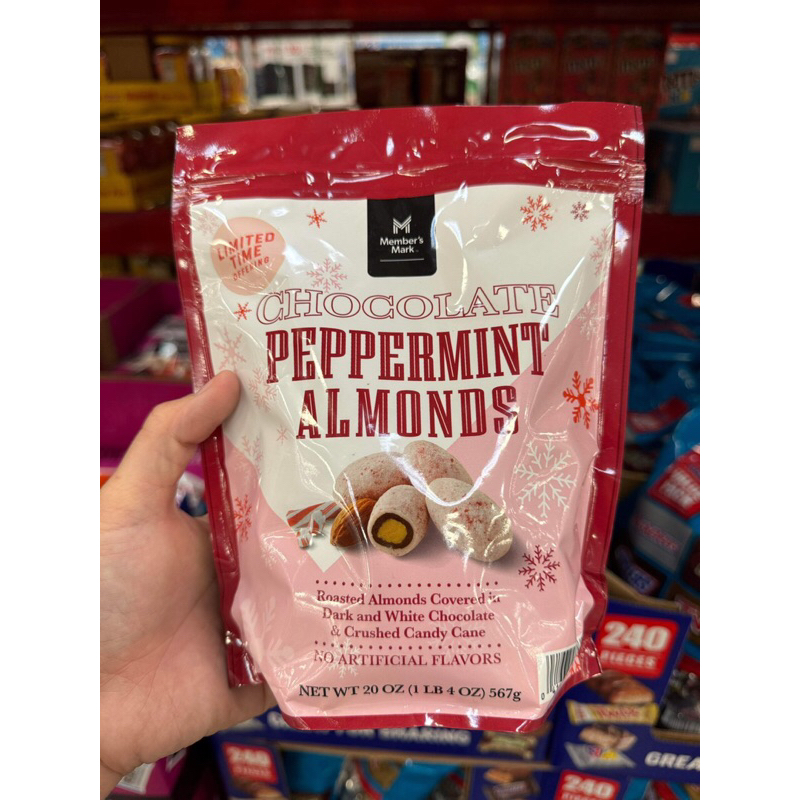 Chocolate Peppermint Almonds Member mark hàng Mỹ 567g