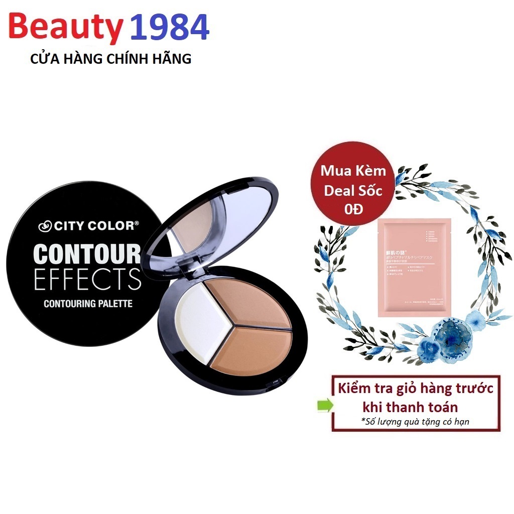 ​​Phấn Tạo Khối 3 Ô City Color Contour Effects Contouring Palette 3.5g
