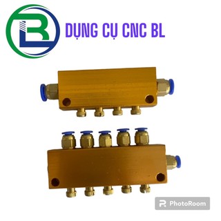 Bộ chia dầu 4 đầu và 5 đầu ra ống 4mm và ống 6mm kèm vú bơm