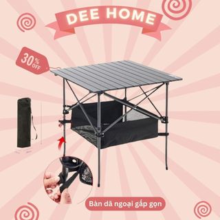 Bàn Dã Ngoại Gấp Gọn DEEHOME 2020 Bàn Xếp Du Lịch Cắm Trại Hợp Kim