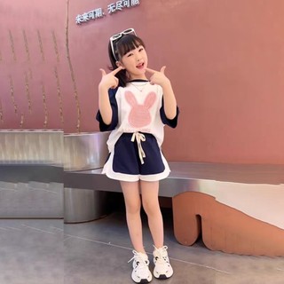 Bộ quần áo mùa hè dành cho bé gái 18-45kg mẫu THỎ HÈ. Chất liệu mát, co dãn. HE3