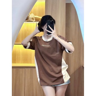 Áo Thun Thêu Chữ Althought From Rộng Unisex Phối Màu Trẻ Trung