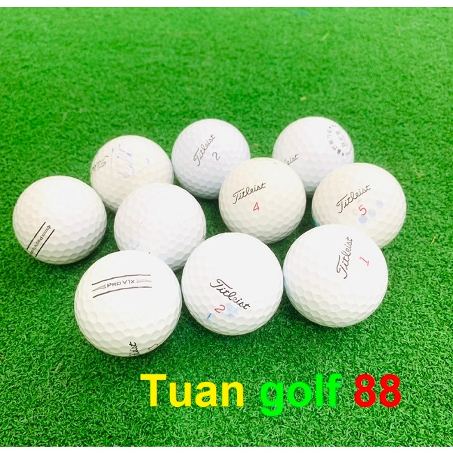 10 bóng golf - golf-10 quả bóng golf -golf ball- bóng gôn -màu trắng(bóng đã qua sử dụng mới 85-90%)