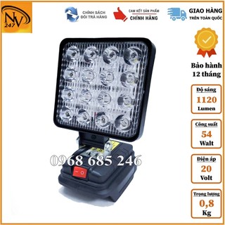 Đèn pin led dùng chung pin MAKITA 18v, Sử Dụng Pin Máy Công Cụ - Không Kèm Pin