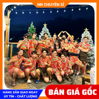 Đồ bộ chúc tết quần đùi quần dài công phụng đỏ đồ bộ khăn trải bàn đủ size em bé người lớn đến 90kg chất thun mềm DBRB