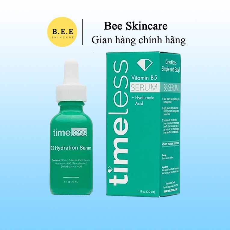 Serum Timeless Vitamin B5+ Hyaluronic Acid Dưỡng Ẩm, Phục Hồi, Kiềm Dầu Bee Skincare