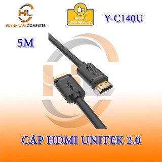 Cáp HDMI 5m Unitek Y-C140U chuẩn 2.0 hỗ trợ 4K 60p