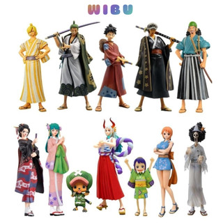 Mô hình One Piece Luffy Zoro Sanji Nami Robin Chopper Usopp Brook O Kiku  ở wano quốc , figure anime one piece
