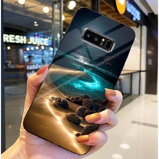 Ốp Lưng SAMSUNG NOTE 8 Mặt lưng kính tráng gương, thiết kế thiên hà