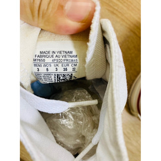 Giày converse classic màu trăng cổ cao size 35( real 2hand)