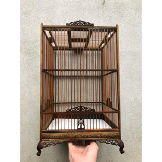 lồng hút mật chân quỳ hoa văn 25*40 combo đủ phụ kiện shop - lồng chim đôla huế