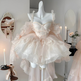 Đầm cúp ngực công chúa chất liệu organza - 008