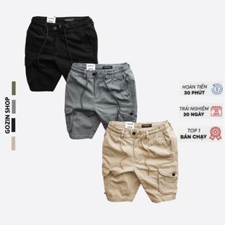 Quần short kaki nam GOZIN quần đùi nam chất vải kaki cotton co giãn thấm hút mồ hôi thoáng mát -JA01