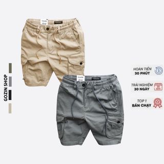 Quần Short Nam Túi hộp GOZIN chất kaki cotton co giãn mềm mịn thoáng mát -JA01