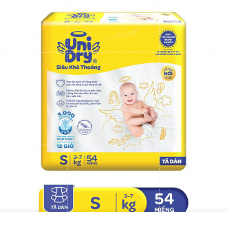 ( Mẫu Mới) Tã Dán Unidry S48/M42/L38/XL34