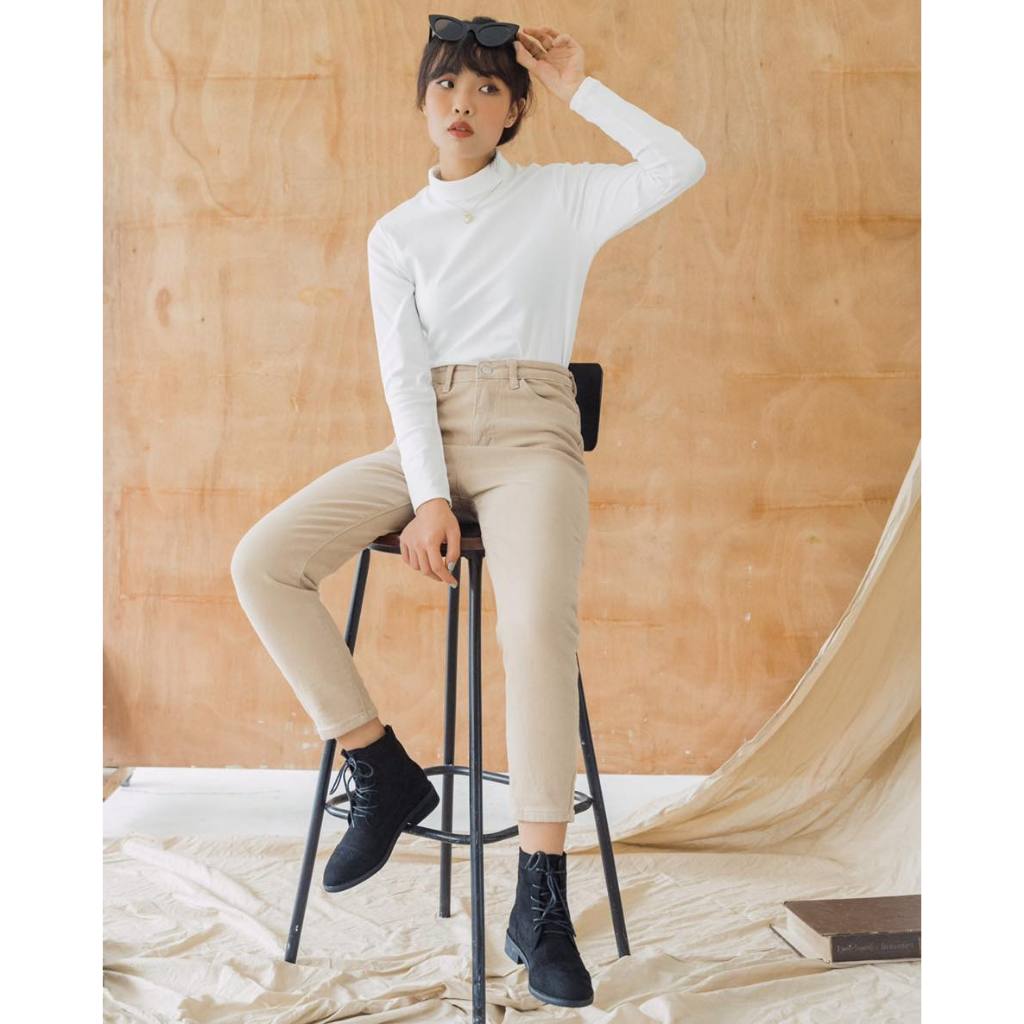 La Muse - Boots nữ buộc dây da lộn