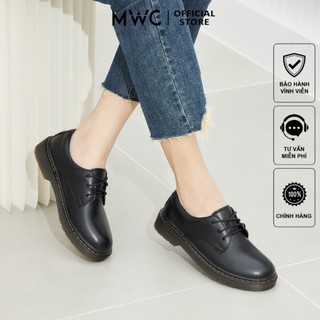 Giày oxford nữ mwc 9637 - giày oxford chất liệu da kiểu dáng buộc dây basic