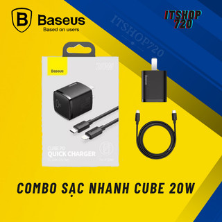 Combo - củ sạc baseus mini 20w / gan5 20w mini usb c hỗ trợ sạc nhanh type c pd cho táo 12 pro max 11 mini 8 plus