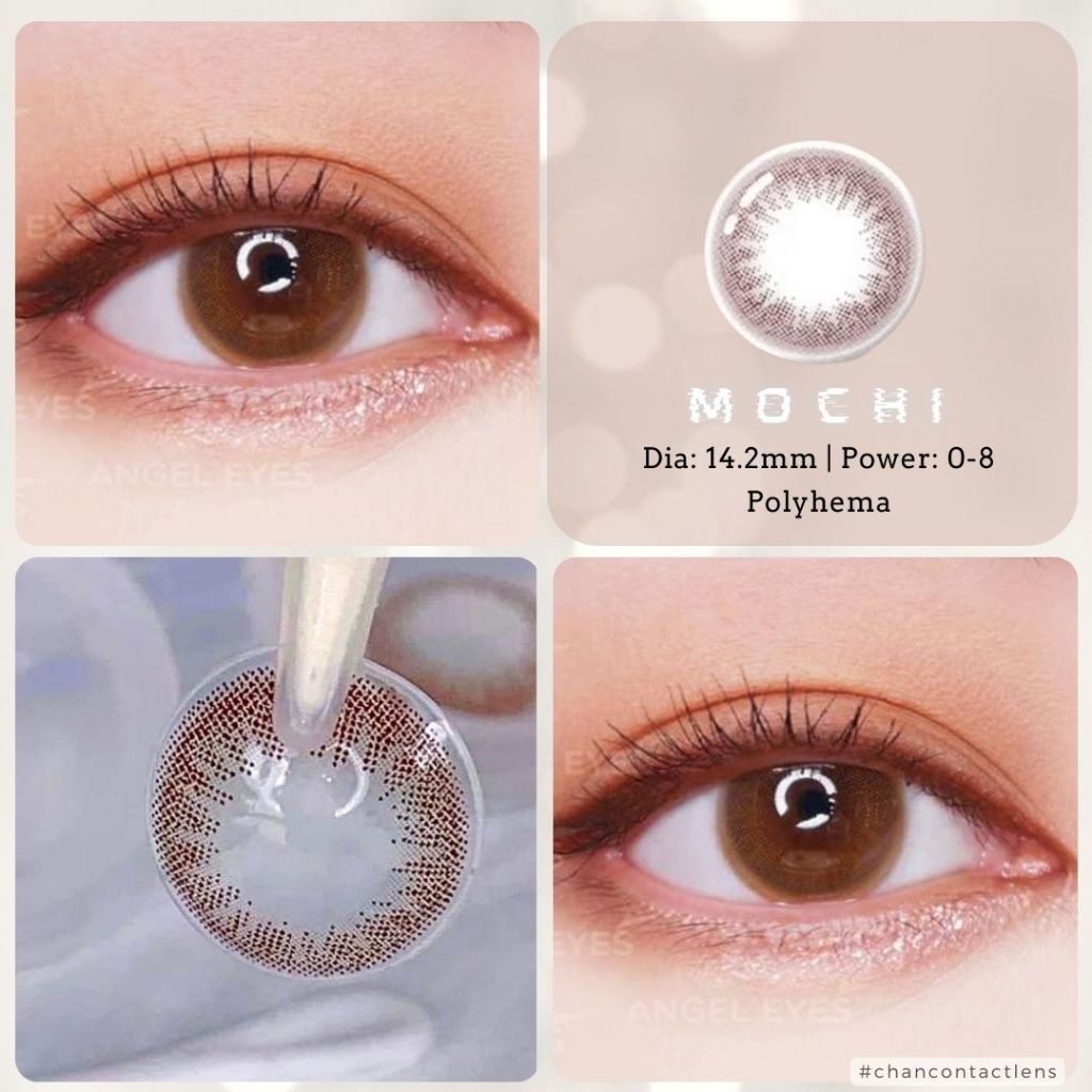 LENS nâu mật ong trong veo, giãn ít| Gdia: 13.4mm| Mochi brown