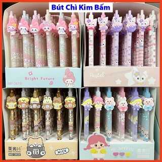 Bút chì ngòi kim bấm ngòi 0.5mm, ngòi bút chì bấm cute nhiều mẫu dễ thương