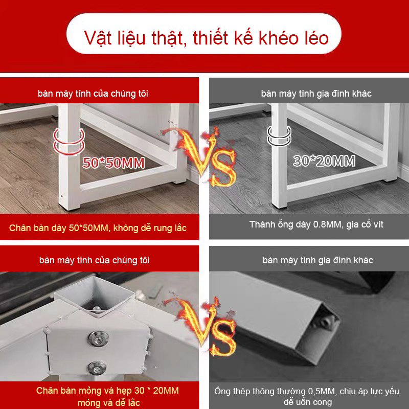 BMZAR Bàn làm việc Bàn học bàn 120-160CM máy tính lợi cho văn phòng học tập làm việc bàn ăn | BigBuy360 - bigbuy360.vn