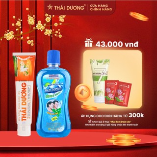 Bộ chăm sóc răng miệng toàn diện - Kem đánh răng Thái Dương 150g & Nước súc miệng Thái Dương 500ml - Sao Thái Dương