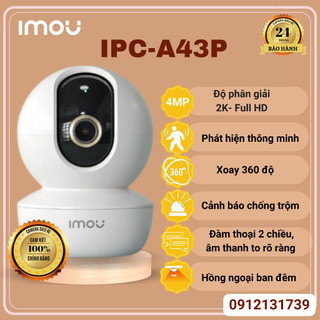 Camera wifi imou ranger se a43p 4mp h.265 mẫu mới siêu nét đàm thoại hai chiều giám sát an ninh cho bé