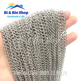 2m Dây Xích Vặn Thừng Cao Cấp Không Gỉ Làm Phụ Kiện Trang Sức Handmade