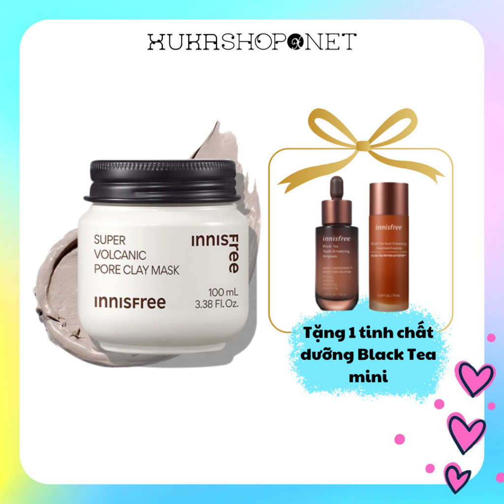 Mặt nạ đất sét Innisfree Super Volcanic Pore Clay Mask 2X tro núi lửa 100ml