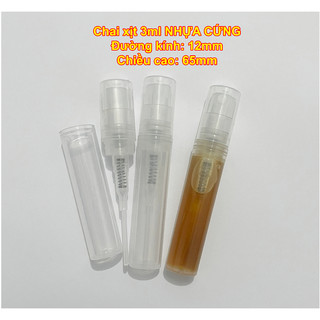 Chai xịt nhựa 3ml chiết nước hoa, tinh dầu