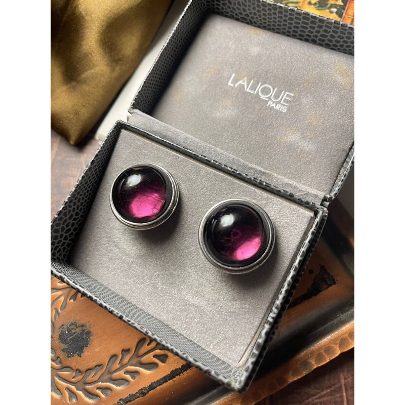 Hoa tai vintage hiệu Lalique France auth